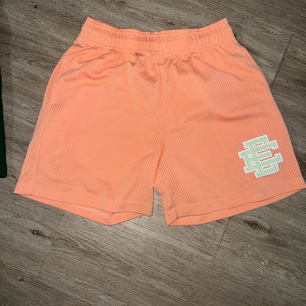 Eric Emanuel Peach Athletic Shorts with Elastic Waistband